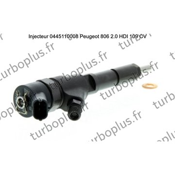 Injecteur Peugeot 806 2.0 HDI 109 CV 0445110008