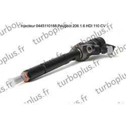 Injecteur Peugeot 206 1.6 HDI 110 CV 0445110188